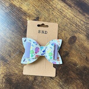 Handmade Kids Purple Inside Out Bow Hair Clip